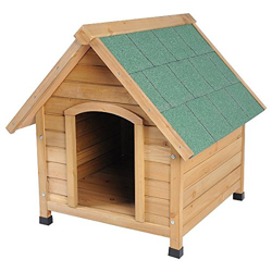 EUGAD Caseta de Madera Maciza para Perros Casa para Perro Animal Pequeño Casetas de Perros para Jardín Impermeable 76x76x72 cm 0037HT en oferta