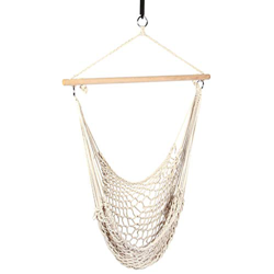 DAGCOT Hamacas de Camping Silla Colgante de Malla Silla de algodón Cuerda de algodón al Aire Libre Silla de Cuna Perezosa Interior y al Aire Libre Jar características