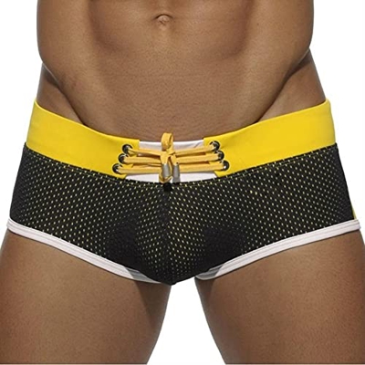 UKKO Bañador de Hombre Swimwear Men Swimming Trunks Swimsuit Man Swim Boxer Shorts Trunk Pool Bathing Suit Low Waist Design Good