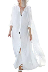 L-Peach Vestido Largo de Playa Blusa Maxi Pareo Cover ups para Mujer características