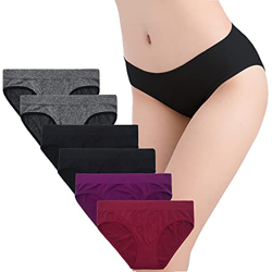 SHEKINI Braguita Bikini Invisible sin Costura de Talla Baja para Mujer Pack DE 4/6 (L, B) en oferta