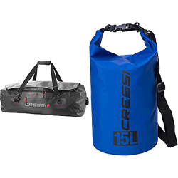 Cressi Gorilla Pro Bag Bolsa de Buceo, Unisex Adulto, Negro, 135 litros, XL + Dry Bag Mochila Impermeable para Actividades Deportivas, Unisex Adulto,  características