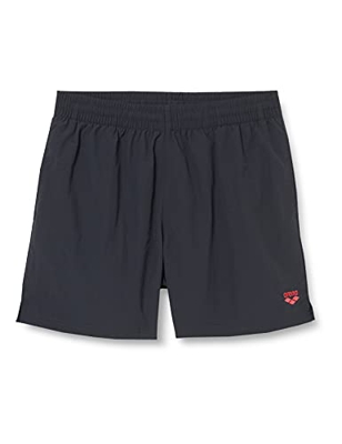 ARENA Fundamentals Sides Vent Boxer Swim Trunks, Mens, Asphalt-Floreale, XL