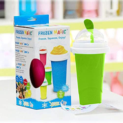 Slushie Maker,Magic Quick Frozen Smoothies Cup Double Layer Squeeze Cooling Cup TIK Tok Slushy Maker, hecho en casa de batidos de leche características