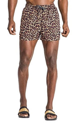 Gianni Kavanagh Leopard GK Swim Shorts, Multicolor, XL Mens