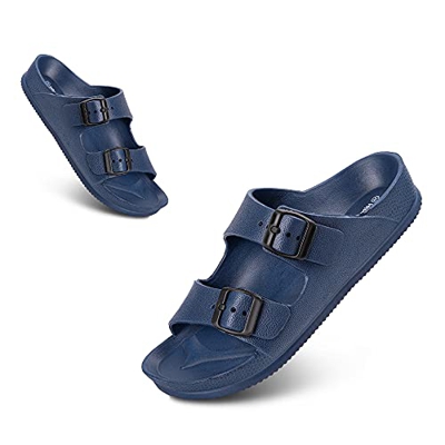 Sandalias Mujer Ligero Moda Sandalias Antideslizante Cómodo Verano Adulto Zapatos de Playa y Piscina Azul Talla 39