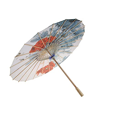 Paraguas Chino Vintage Paño de Seda Parasol Fiesta para Boda Baile Prop - 7