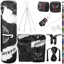 Jayefo Saco de boxeo pesado relleno (negro/blanco) precio