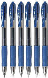 Pilot Pen 2605 G2 07 - Bolígrafo de tinta de gel (0,7 mm, punta de 0,39 mm, ancho de línea de 0,39 mm, rellenable, bl-g2-7, 6 unidades), color azul precio