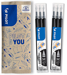 Pilot Pen FriXion 0.7 - Recambio de recambio para bolígrafo (6 unidades), color negro características