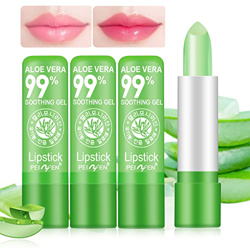 3 Piezas Lápiz Labial Aloe Vera , Bálsamo Labial Lápiz Labial con Cambio Color Temperatura Mágica, Maquillaje Labios Nutritivo Larga Duración, Juego B en oferta