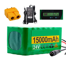 FREEDOH Paquete Batería Iones Litio 24V 15Ah 6S 5P Batería Litio Bicicleta Eléctrica 25,2V 15000mAh para Scooters Eléctricos Herramientas Eléctricas c en oferta