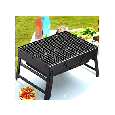 GMZS Parrilla de Barbacoa Plegable, Cocina de Campamento Estufa de carbón de leña Viajar a casa Parrilla Parrilla Mini BBQ Outdoor Portátil de Acero I