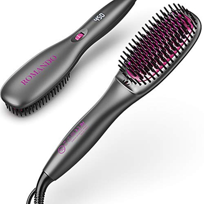 Cepillo Alisador de Pelo, ROMANDO Cepillo Alisador, Cepillo alisador de cabello Profesionales