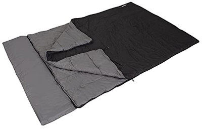 Euro Trail INCA - Saco de dormir para 2 personas (tamaño: 200 + 30 x 150 cm (2 x 200 x 75 cm), longitud máxima del cuerpo: 190 cm)