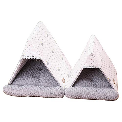 XMSIA Casas para Mascotas Carpa triángulo Animal doméstico del Gato for Perro Calientes Suministros Perrera del Animal doméstico del cojín pequeño Per