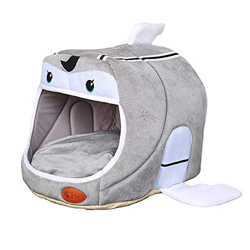 XMSIA Casas para Mascotas Otoño Invierno cálido Terciopelo Plano Perrera de Arena for Gatos Mascotas Casa Gris Casa Cálida para Cachorros (Color : Gra precio
