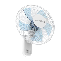 UNIVERSALBLUE Ventilador de pared de 50 W | Mando a distancia | 3 Velocidades | Temporizador | Instalación en pared características