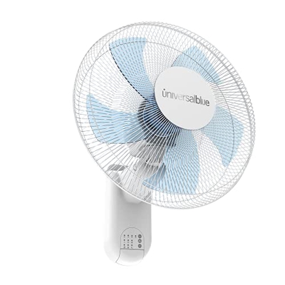 UNIVERSALBLUE Ventilador de pared de 50 W | Mando a distancia | 3 Velocidades | Temporizador | Instalación en pared