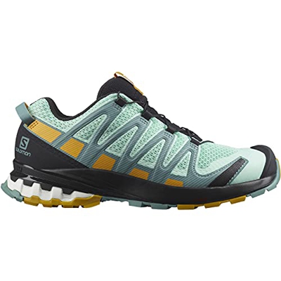Salomon XA Pro 3D V8 Mujer Zapatos de trail running, Verde (Yucca/Trellis/Arrowwood), 38 2/3 EU