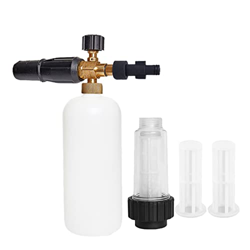 Lavadora de presión Cañón de espuma Snow Foam Lance Lavadora de alta presión Pistola de lavado de automóviles con filtro de agua Generador de espuma P en oferta