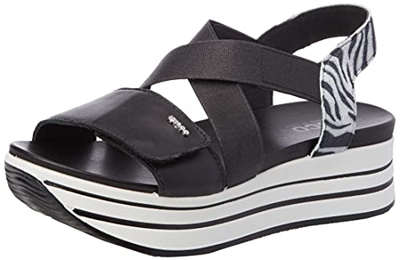 IGI&CO Dya 71621, Sandalia Mujer, Negro, 36 EU