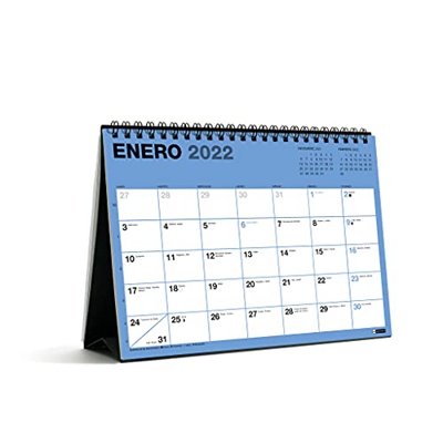 Miquelrius - Calendario de sobremesa 2022 Chromat - tamaño A5 (210 x 148,5 mm) - con espacio para anotar - Multicolor