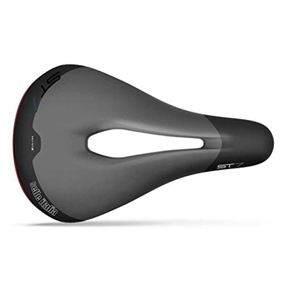 Selle Italia - Sillìn Bicicleta de Paseo ST 7 Vision Superflow, Rail FeC Alloy Ø7, Sillìn Soft-tek, Ultra Comfort Gel, Resistente, Reflectante, Ergonó