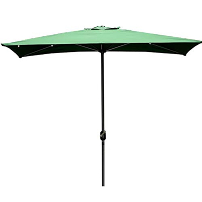 Sombrilla Terraza Parasol Jardin Medio Rectangular Paraguas de Patio contra la Pared Sombrilla Market Table para Ventana de Balcón Sombrilla, 5 Varill