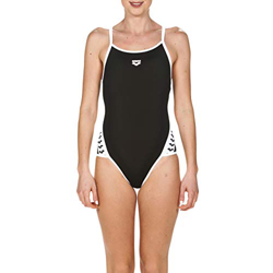 Arena W Team Stripe Super Fly Back One Piece Bañador Deportivo, Mujer, Negro (Black/White), 46 características