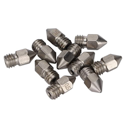 Boquillas de Impresora 3D, Kit de Boquilla de Impresora 3D de Repuesto de Fácil Instalación para Impresora 3D(Boquilla MK8 0,5 mm) características