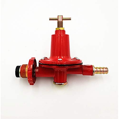 SagaSave Regulador de gas propano de presión media para barbacoa, camping, cocinas, caravanas, fontanero, terraza, color rojo