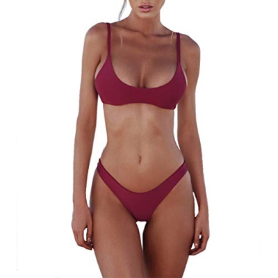 heekpek Bikini Mujer Traje de baño Ropa de baño Conjuntos Push up con Relleno Bikini Bandeau para Mujer Vendaje brasileo Ropa de Playa Cintura Baja 20