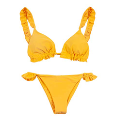 Conjunto de Bikini de Dos Piezas para Mujer Traje de baño Acolchado con Volante con Volantes en la Parte Superior XXS-M - Traje de baño Diseño Italian características
