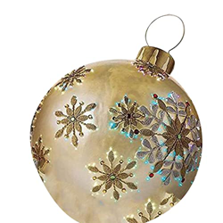 Yusea Pelota hinchable de PVC con bomba de inflado, 60 cm de diámetro, decoración festiva de jardín, patio, césped, decoración festiva en oferta