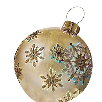 Yusea Pelota hinchable de PVC con bomba de inflado, 60 cm de diámetro, decoración festiva de jardín, patio, césped, decoración festiva