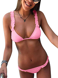 UMIPUBO Mujer Conjunto de Bikini de Dos Piezas Bañador Trajes de Baña Bikini de Mujer Conjunto de 2 Piezas de Cuello Halter Traje de baño Bañador Divi precio