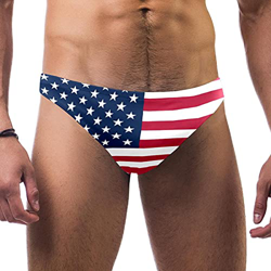 Traje de baño de la bandera americana de los hombres de los E.E.U.U. traje de baño sexy traje de baño natación corto precio