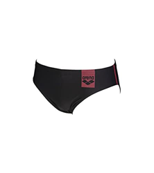 ARENA Bañador Slip Basics Brief, Hombre, Black/Fluo Red, 90 precio