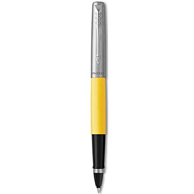 Parker Jotter Originals Rotulador Roller, Acabado Amarillo Clásico, Punta Fina, Tinta Negra