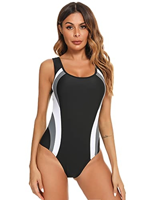 Sykooria Bikini Mujer Conjuntos Brasileño, Verano Playa Traje de BañAdores Traje Mujer, Traje De Baño de Una Pieza Cuello e ​Redondo Traje,Bañador par