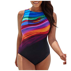 JUNGE Bañadores Efecto Vientre Plano, Bañadores Cuello Halter, Bañadores Transparentes Mujer, Braguita De Bikini Alta, Bañador Mujer Pantalon Corto, B características
