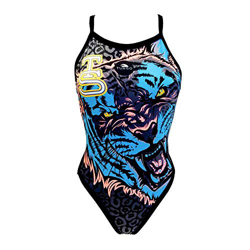 Turbo Power Tigre Bragas de Bikini, Multicolore, Large para Mujer en oferta