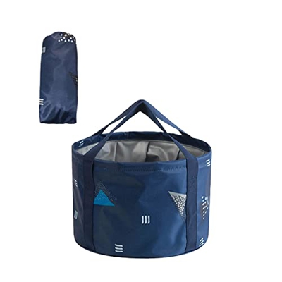 Yusheng Baño de pies plegable portátil de 12 litros, cubo plegable multiusos para spa, bañera para pies, cubo de agua, para camping, picnic, interior 