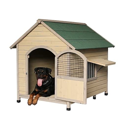 Casetas para perros Casa para Perros Al Aire Libre Casa para Perros Casa para Mascotas Al Aire Libre De Madera Maciza Casa para Mascotas Impermeable A