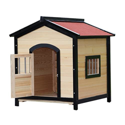 Casetas para perros Casa de Perro de Madera Maciza a Prueba de Lluvia al Aire Libre casa de Perro pequeña y Mediana casa de Perro Impermeable para Per características