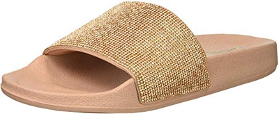 Skechers Pop Ups - Stone Age, Sandalias de Punta Descubierta Mujer, Rosa (Rose Gold Rsgd), 37 EU