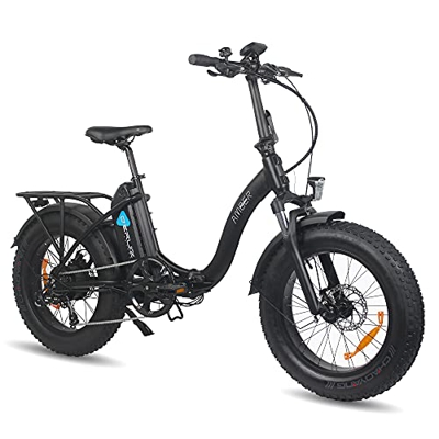 DERUIZ Amber Bicicleta Eléctrica Plegable 20"*4.0 E-Bike MTB Pedal Assist, Batería de Litio 48V 13Ah, Bicicleta Eléctrica para Adultos, Shimano 7 Velo