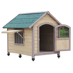 Casetas para perros Casa para Mascotas Casa para Perros De Madera Maciza Casa para Perros De Madera A Prueba De Lluvia Al Aire Libre Casa para Mascota en oferta