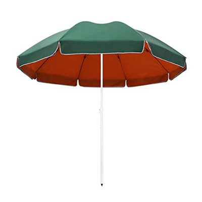 AWJ - Sombrilla para sol, sombrilla, paraguas redondo, doble capa, ajuste en cuatro etapas, protector solar con revestimiento plateado, acero al carbo